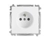 Future® linear zásuvka jednonásobná s ochranným kolíkem a clonkami 6619B-A0635784 studio bílá ABB