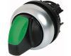 M22-WRLK-G hlavice s otočným úchytem 2polohová s aretací prosvětlená zelená