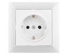 Zásuvka PREMIUM ZA-17 SCHUKO, barva bílá, Greenlux GXKP036