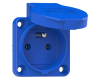 Zásuvka vestavná 16A, 3pólová 230V IP57 bezšroubová svorka PCE 108-0b