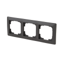 Zoni® rámeček trojnásobný pro vodorovnou i svislou montáž 3901T-A00030 137 matná černá/bílá ABB