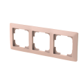 Zoni® rámeček trojnásobný pro vodorovnou i svislou montáž 3901T-A00030 142 pudrová/bílá ABB