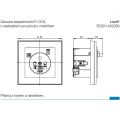 Levit® zásuvka jednonásobná s kolíkem, clonkami, bezpečnostní s proudovým chráničem FI-DOS 5526H-A02369 03 bílá/bílá ABB