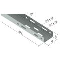 Kabelový žlab děrovaný  NKZ  20X40 S zinkování Sendzimir
