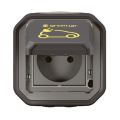 Plexo IP55 zásuvka venkovní pro elektromobily kompletní 16A antracit Legrand 069785L