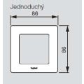 Valena LIFE rámeček jednonásobný bílý vodorovný i svislý Legrand 754001