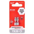 Šroubovací bit SHW TX20 25mm (balení 2ks) Milwaukee 4932430874