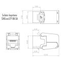 Konektor RJ45 KEYSTONE Cat.5 UTP (nestíněný) Solarix SXKJ-5E-UTP-BK-SA