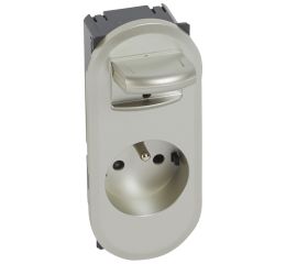 céliane ZÁSUVKA TITANOVÁ 2P+T S MECHANICKOU KRYTKOU typ 67134 legrand