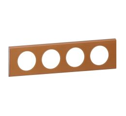 céliane rámeček 4-násobný kůže karamel typ 69424 legrand