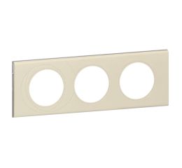 céliane rámeček 3-násobný kůže šedo bílá typ 69433 legrand