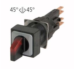 Q18LWK3-RT/WB ovládací hlavice přepínače prosvětlená 3polohová,vratná,se žárovkou,červená