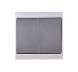 THAYA vypínač č.6+6 dvojitý schodišťový antracit kompletní 6203.1553.9 Kopp