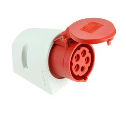 Zásuvka nástěnná 32A, 4pólová 400V IP44 šroubová svorka PCE 124-6