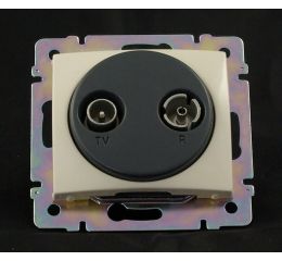 Valena zásuvka TV-RD průběžná béžová 774334 Legrand