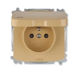 Tango® zásuvka jednonásobná s ochranným kolíkem, clonkami, krytí IP44 bezšroubové svorky 6619A-A06997 D béžová ABB