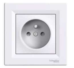 Asfora-EPH2800221 Zásuvka 2P+PE, clonky, bílá  schneider