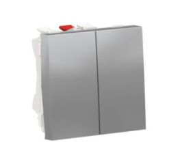 Unica NU321330 Přepínač dvojitý střídavý řazení č.6+6, Aluminium, Schneider Electric