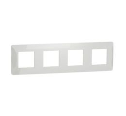Unica Studio NU200818 Rámeček čtyřnásobný, bílý, Schneider Electric
