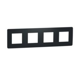 Unica Studio NU200854 Rámeček čtyřnásobný, antracit, Schneider Electric
