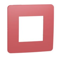 Unica Studio Color NU280213 Rámeček jednonásobný, červený/bílý, Schneider Electric