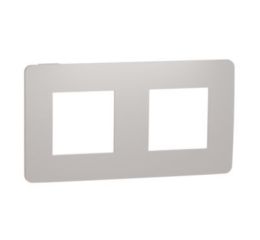Unica Studio Color NU280424 Rámeček dvojnásobný, světle šedý/bílý, Schneider Electric