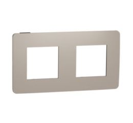 Unica Studio Color NU280428 Rámeček dvojnásobný, taupe/černý, Schneider Electric