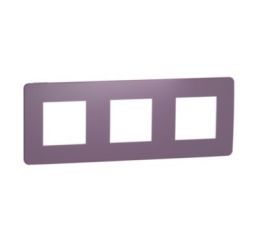 Unica Studio Color NU280614 Rámeček trojnásobný, plum/bílý, Schneider Electric