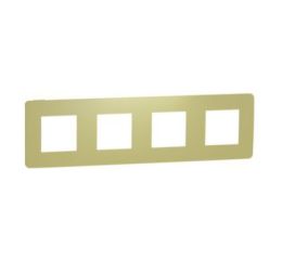 Unica Studio Color NU280811 Rámeček čtyřnásobný, světle zelený/bílý, Schneider Electric