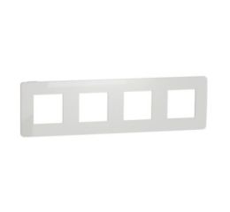 Unica Studio Color NU280818 Rámeček čtyřnásobný, bílý/bílý, Schneider Electric