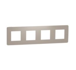 Unica Studio Color NU280826 Rámeček čtyřnásobný, taupe/bílý, Schneider Electric