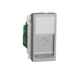 Unica NU341030 Zásuvka datová 1xRJ45 Kat.5e UTP, 1-modul, Aluminium, Schneider Electric