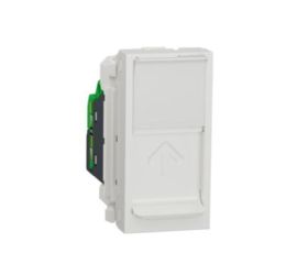 Unica NU341218 Zásuvka datová 1xRJ45 Kat.5e STP, 1-modul, bílá, Schneider Electric