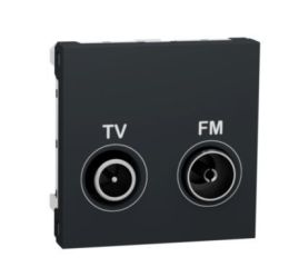 Unica NU345154 Zásuvka TV/R individuální, 11 dB, Antracit, Schneider Electric