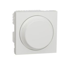 Unica NU351420 Stmívač otočný univerzální LED 5-200W, bílý antibakteriální, Schneider Electric