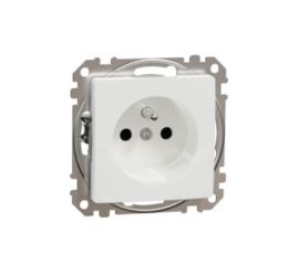 Zásuvka SEDNA Design/Elements jednonásobná clonky šroubová svorka bílá Schneider SDD111011
