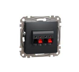 Zásuvka SEDNA Design/Elements reproduktorová dvojitá antracit Schneider SDD114411