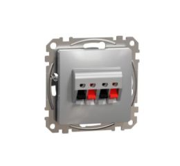 Zásuvka SEDNA Design/Elements reproduktorová dvojitá aluminium (hliník) Schneider SDD113411