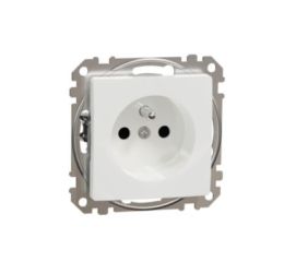 Zásuvka SEDNA Design/Elements jednonásobná clonky bezšroubová svorka bílá Schneider SDD111012