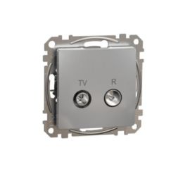 Zásuvka SEDNA Design/Elements TV-R koncová 4dB aluminium (hliník) Schneider SDD113471R