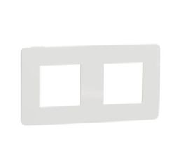 Unica Studio Color NU280418 Rámeček dvojnásobný, bílý/bílý, Schneider Electric