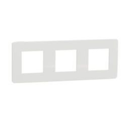 Unica Studio Color NU280618 Rámeček trojnásobný, bílý/bílý, Schneider Electric