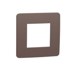 Unica Studio Color NU280216 Rámeček jednonásobný, chocolate/bílý, Schneider Electric