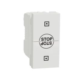 Unica NU310818SC Žaluziový tlačítkový spínač 10A, 1-modul, bílý, Schneider Electric