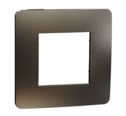 Unica Studio Metal NU280253M Rámeček jednonásobný, Dark Aluminium/Černý, Schneider Electric