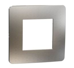 Unica Studio Metal NU280255M Rámeček jednonásobný, White Aluminium/Bílý, Schneider Electric