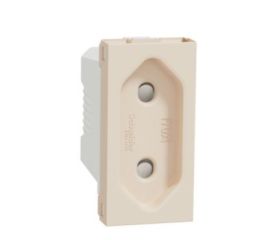 Unica NU303144 Zásuvka 230V/10A pro ploché vidlice, 1-modul, béžová, Schneider Electric