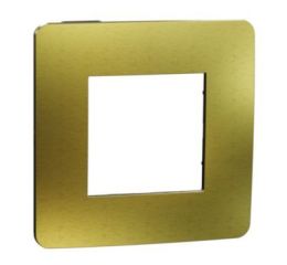 Unica Studio Metal NU280262M Rámeček jednonásobný, Gold/Černý, Schneider Electric
