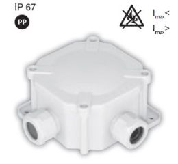 Krabice  vodotěsná 6455-11 P/2 IP67 acidurka 5pólová šedá vývodky 16mm SEZ