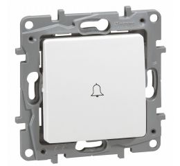 Niloé tlačítko s držákem štítku bílá/béžová 664715 Legrand